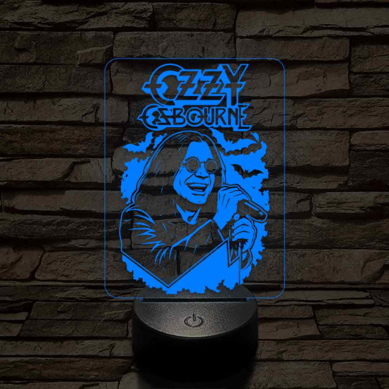 Ozzy emléklámpa 3D led 7 színben világító