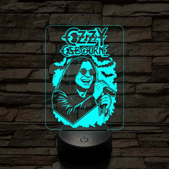 Ozzy emléklámpa 3D led 7 színben világító