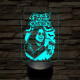 Ozzy emléklámpa 3D led 7 színben világító