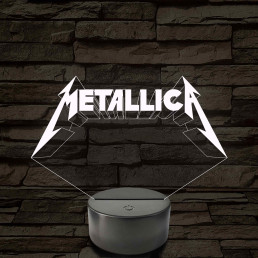 Metallica logó – 7 színű, színváltós LED lámpa