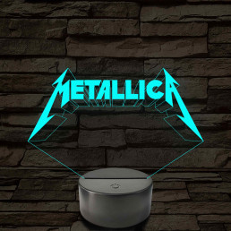Metallica logó – 7 színű, színváltós LED lámpa