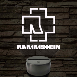Rammstein logó – 7 színű, színváltós LED lámpa