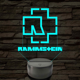 Rammstein logó – 7 színű, színváltós LED lámpa