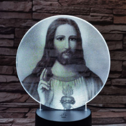 Jézus Krisztus  7 színű valósághű 3D led lámpa