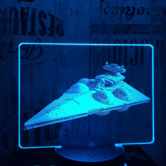 Birodalmi romboló 7 színű valósághű 3D led lámpa