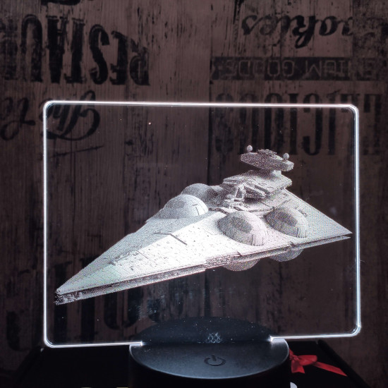 Birodalmi romboló 7 színű valósághű 3D led lámpa