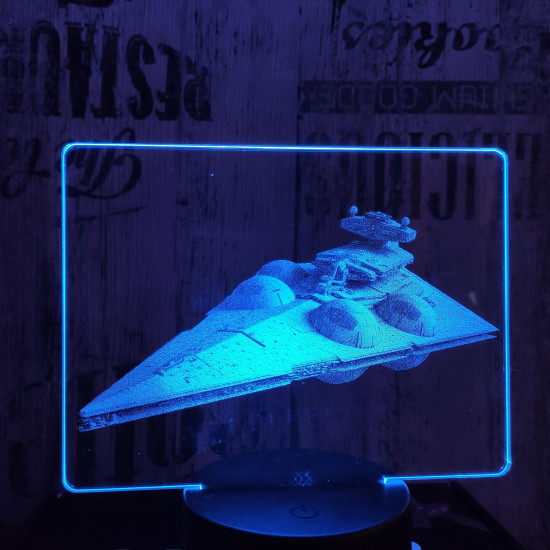 Birodalmi romboló 7 színű valósághű 3D led lámpa