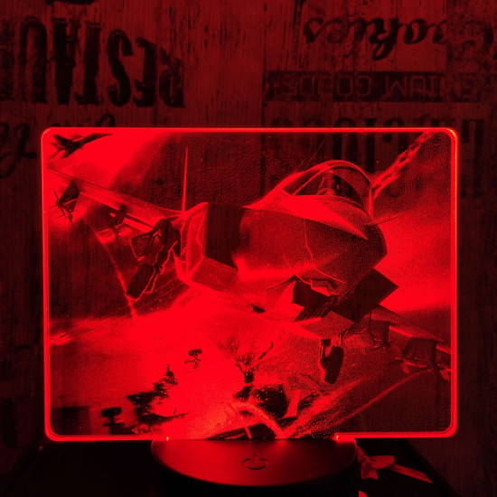 Vadászrepülőgép 7 színű valósághű 3D led lámpa