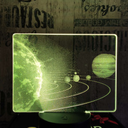 Naprendszer 7 színű valósághű 3D led lámpa