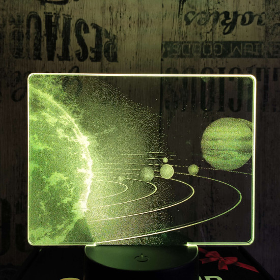 Naprendszer 7 színű valósághű 3D led lámpa