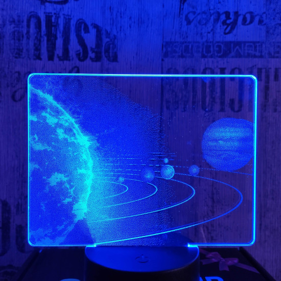 Naprendszer 7 színű valósághű 3D led lámpa