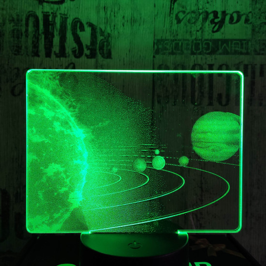 Naprendszer 7 színű valósághű 3D led lámpa