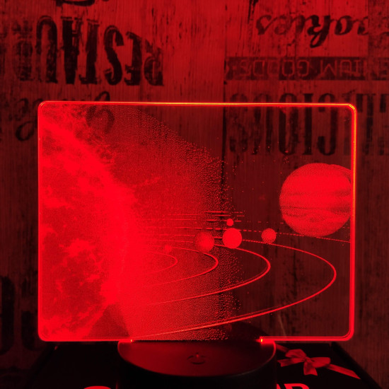 Naprendszer 7 színű valósághű 3D led lámpa