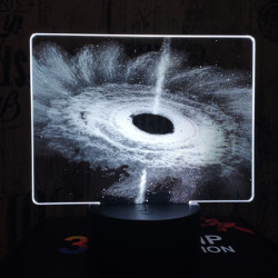 Fekete lyuk 7 színű valósághű 3D led lámpa
