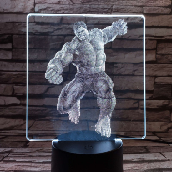 Zöld mutáns 7 színű valósághű 3D led lámpa