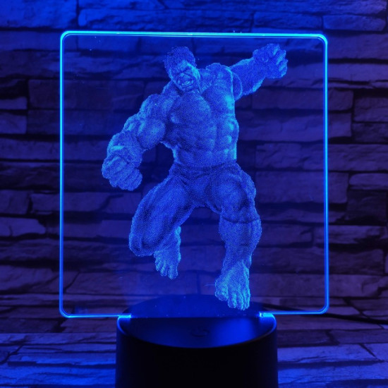 Zöld mutáns 7 színű valósághű 3D led lámpa