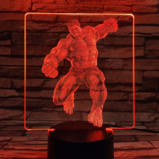 Zöld mutáns 7 színű valósághű 3D led lámpa