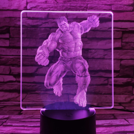 Zöld mutáns 7 színű valósághű 3D led lámpa