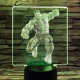 Zöld mutáns 7 színű valósághű 3D led lámpa
