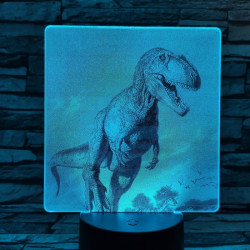 T rex 7 színű valósághű 3D led lámpa