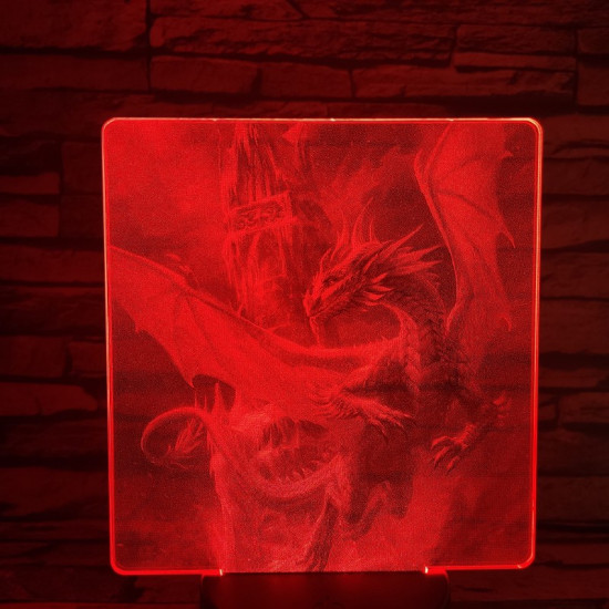 Repülő Sárkány 7 színű valósághű 3D led lámpa