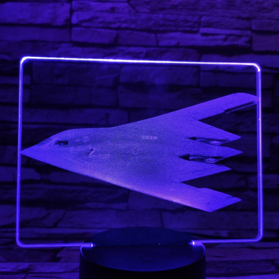 Lopakodó vadászgép 7 színű valósághű 3D led lámpa