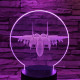 Vadászgép repülő 7 színű valósághű 3D led lámpa