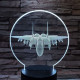 Vadászgép repülő 7 színű valósághű 3D led lámpa