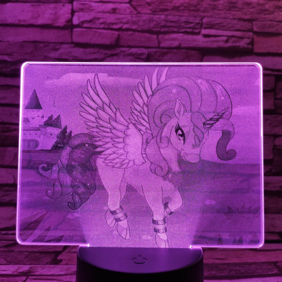 Pegazus 7 színű valósághű 3D led lámpa