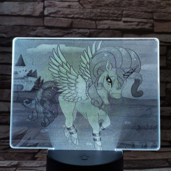 Pegazus 7 színű valósághű 3D led lámpa