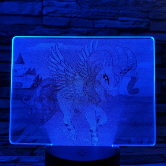 Pegazus 7 színű valósághű 3D led lámpa