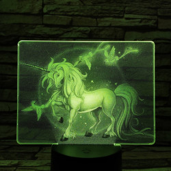 Unikornis 7 színű valósághű 3D led lámpa