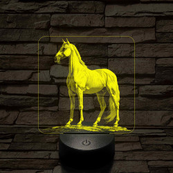 Ló nemesi nyugalom 7 színű valósághű 3D led lámpa