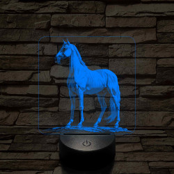 Ló nemesi nyugalom 7 színű valósághű 3D led lámpa