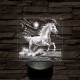 Vizen vágtázó ló   7 színű valósághű 3D led lámpa