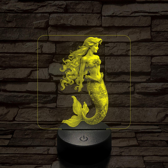 Hableány  7 színű valósághű 3D led lámpa