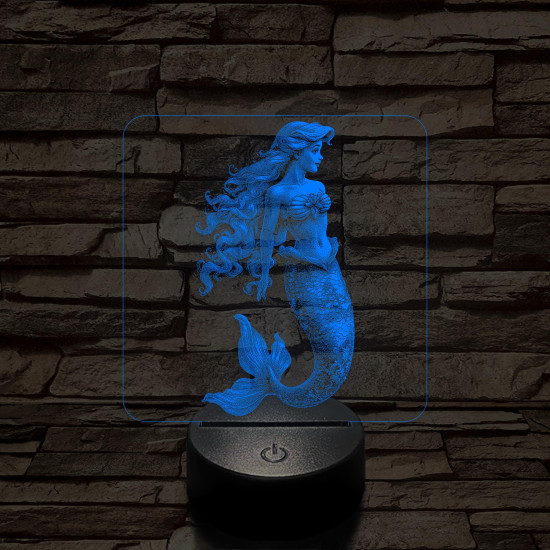 Hableány  7 színű valósághű 3D led lámpa