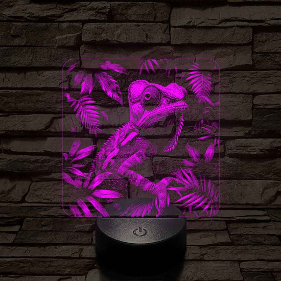 Kaméleon 7 színű valósághű 3D led lámpa