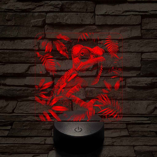 Kaméleon 7 színű valósághű 3D led lámpa