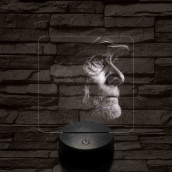 Öreg 7 színű valósághű 3D led lámpa