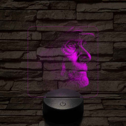 Öreg 7 színű valósághű 3D led lámpa