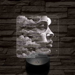 Égi tudat 7 színű valósághű 3D led lámpa