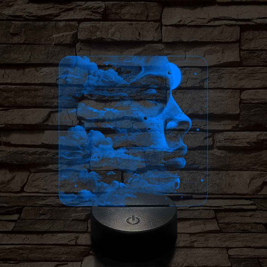 Égi tudat 7 színű valósághű 3D led lámpa