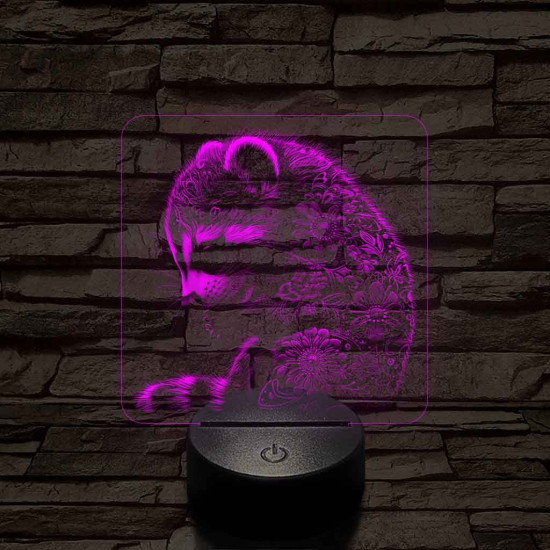 Virágzó mosómedve 7 színű valósághű 3D led lámpa