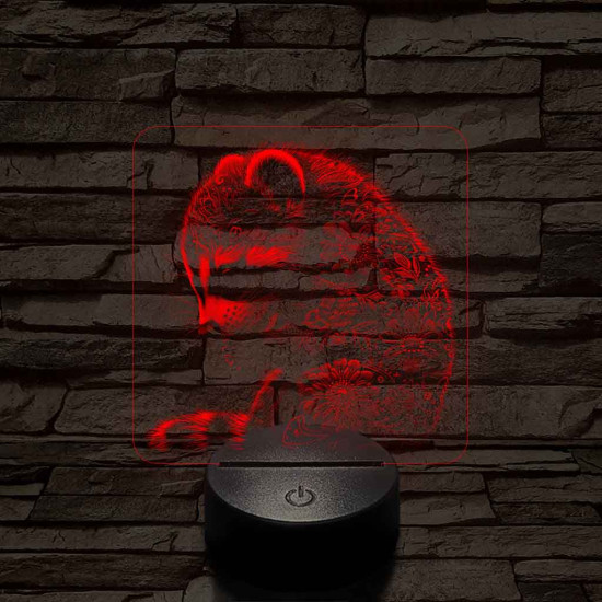 Virágzó mosómedve 7 színű valósághű 3D led lámpa