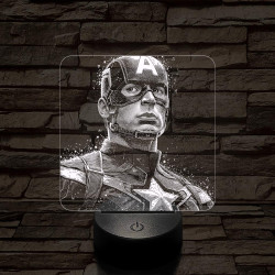 Hős Kapitány 7 színű valósághű 3D led lámpa