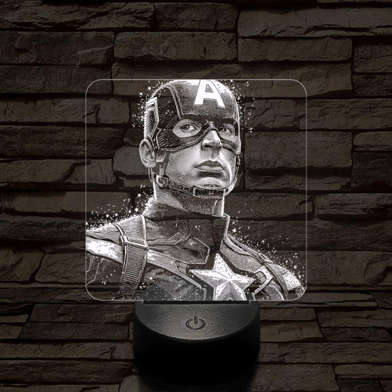 Hős Kapitány 7 színű valósághű 3D led lámpa