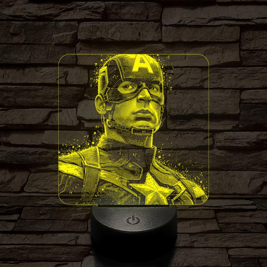 Hős Kapitány 7 színű valósághű 3D led lámpa