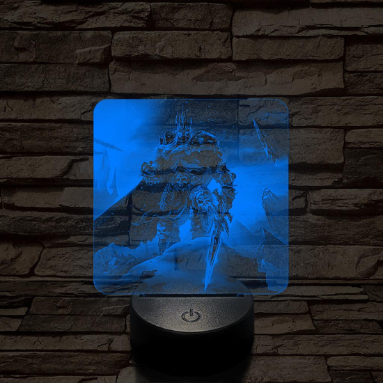 World of Warcraft Lich King Arthas  7 színű valósághű 3D led lámpa
