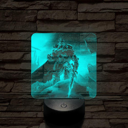 World of Warcraft Lich King Arthas  7 színű valósághű 3D led lámpa